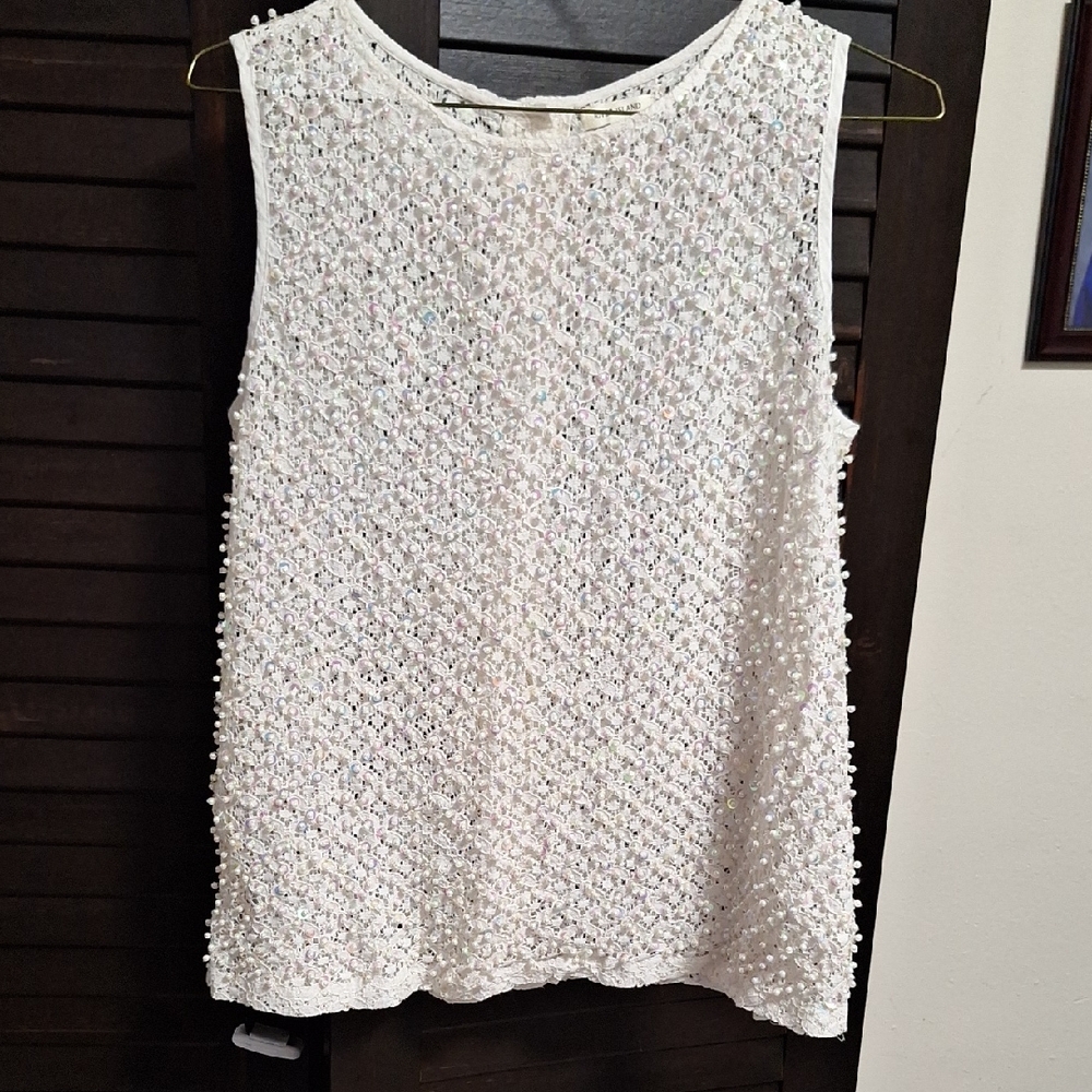 River Island Ivory Textured Tank Top